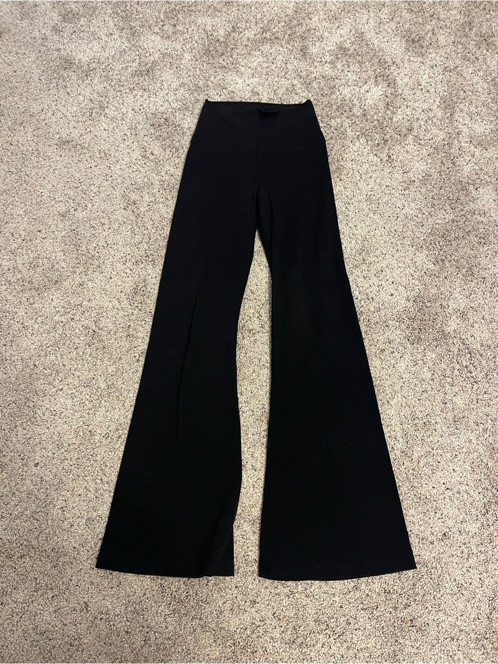 Offline by Aerie Wide-Leg Black High-Rise Pants (short inseam)